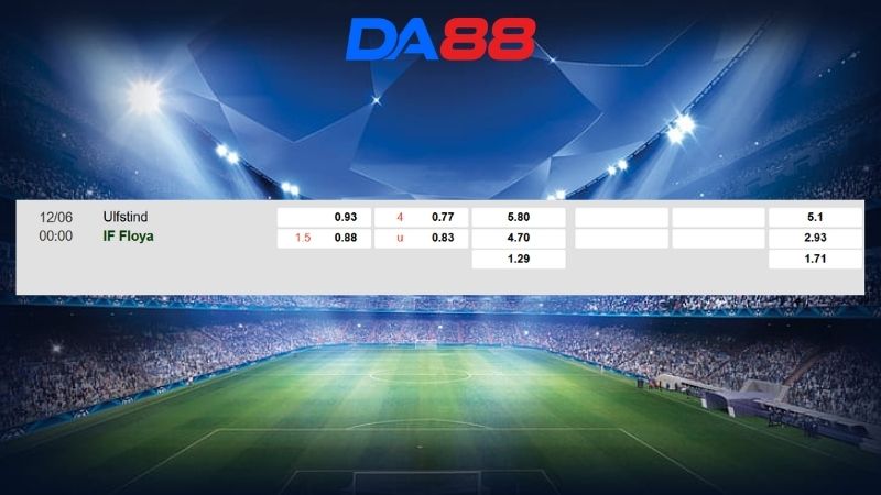Bảng kèo Ulfstind vs IF Floya 00h00 ngày 12/06/2026