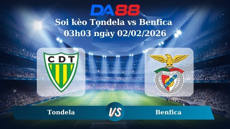 Nhận định soi kèo Tondela vs Benfica 03h03 ngày 02/02/2026