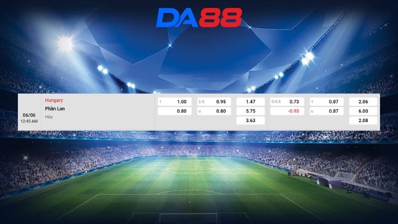 Bảng kèo Hungary vs Phần Lan 00h45 ngày 06/06/2026