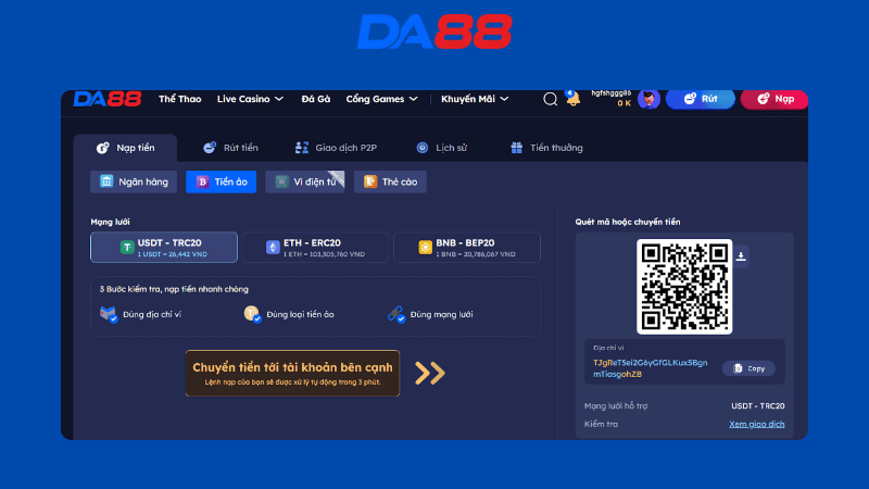 Cơ chế giao dịch an toàn trên nhà cái DA88