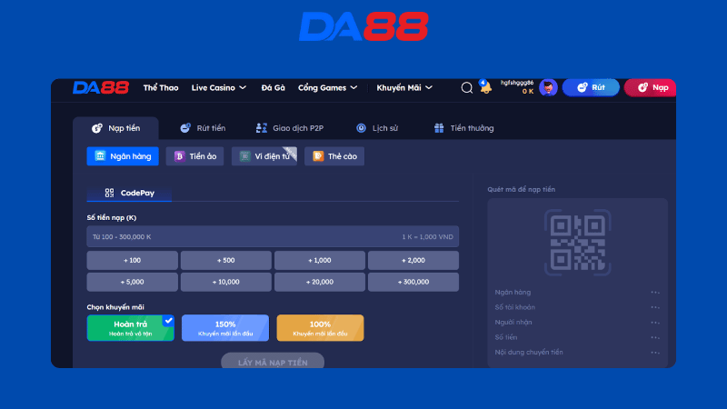 Hệ thống nạp rút trên DA88 được đầu tư toàn diện