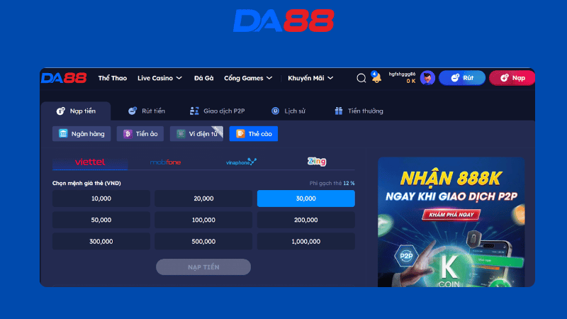 Những điều cần chú ý khi giao dịch trên DA88