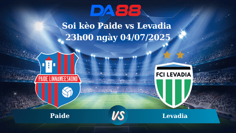 Nhận định soi kèo Paide vs Levadia 23h00 ngày 04/07/2025 - VĐQG Estonia DA88