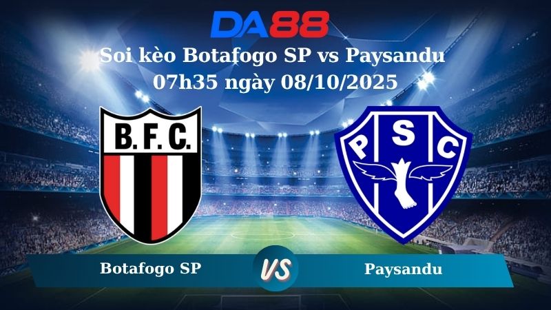 Nhận định soi kèo Botafogo SP vs Paysandu 07h35 ngày 08/10/2025 - Hạng 2 Brazil DA88