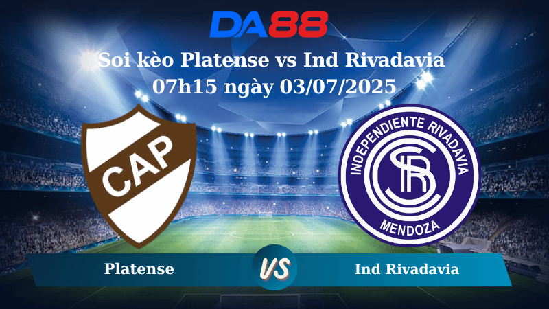 Nhận định soi kèo Platense vs Ind Rivadavia 07h15 ngày 03/07/2025 - Copa Argentina DA88