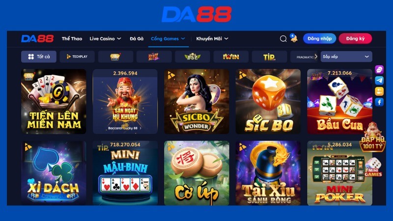 Nhà cái DA88 liên kết với Sunwin cung cấp game bài chất lượng DA88