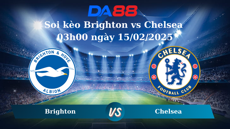 Nhận định soi kèo Brighton vs Chelsea 03h00 ngày 15/02/2025 – Ngoại hạng Anh DA88